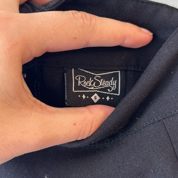 Black Rock Steady Rockabilly 1950’s Style A-Line Circle Skirt, high-waist, Small - Picture 11 of 11